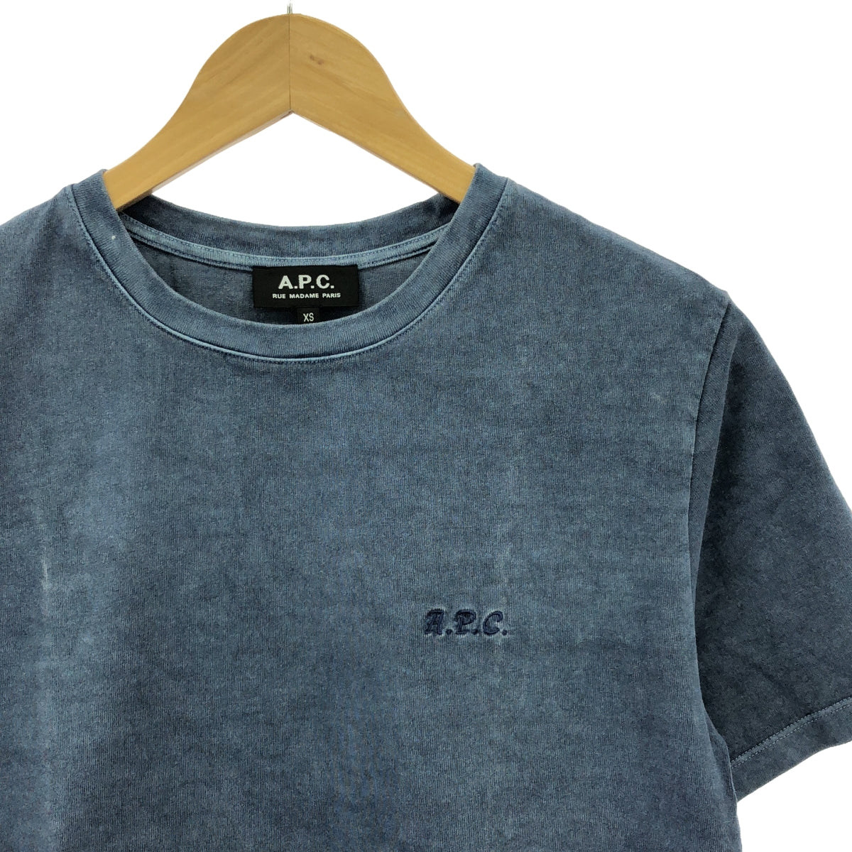 APC / A.P.C. | Dyed Logo T-Shirt Cut and Sewn | XS | Blue | Men's