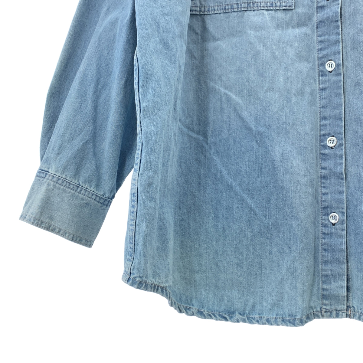Loungedress / ラウンジドレス | ダメージ デニムシャツ | F |