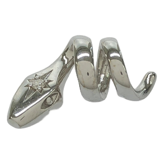 STAR JEWELRY | 2025SS | The Fortune Snake Necklace Charm SV925 (PT1000 coating) 0.01ct diamond |