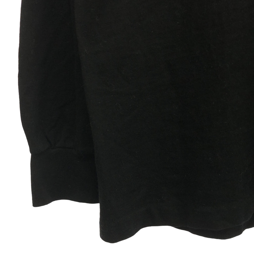 Ground Y / 그라운드와이 | 30/COTTON T-CLOTH HIGH NECK LONG SLEEVE CUT SEW 코튼 하이넥 컷소우 | 3 | 블랙 | 남성