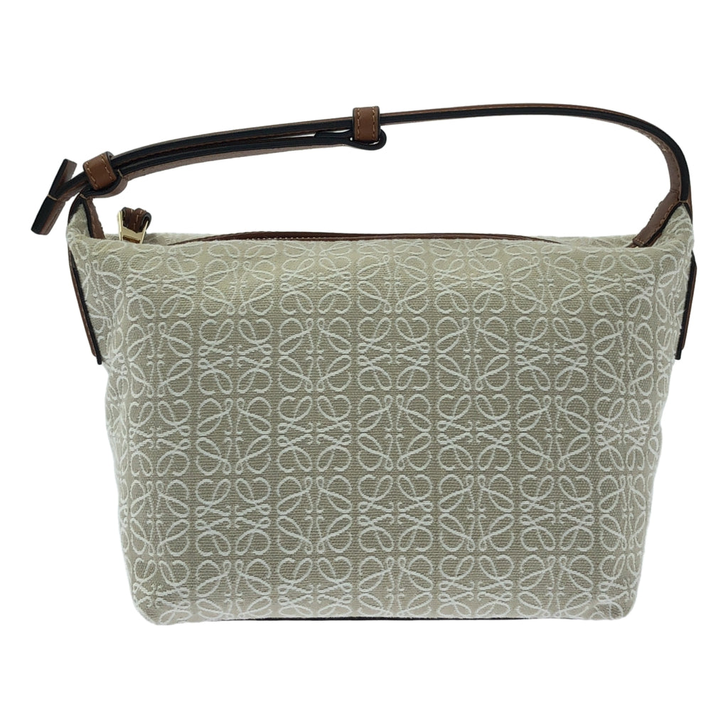 【新品】  LOEWE / ロエベ | CUBE キュービィ スモール アナグラム ハンドバッグ | ホワイト / ブラウン | レディース