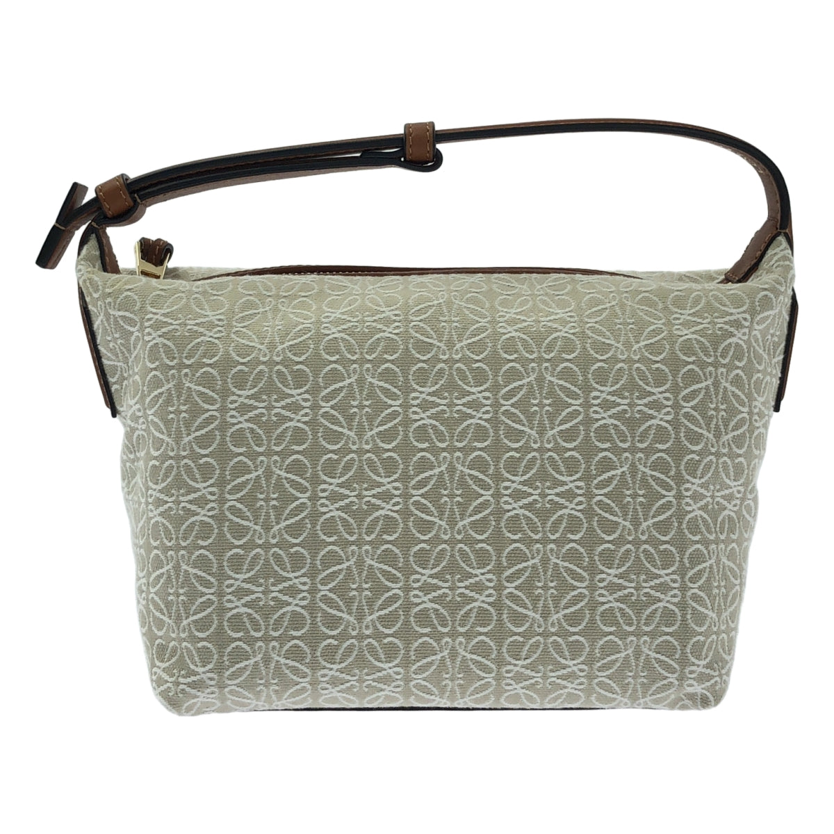 [全新品] LOEWE | CUBE 小號 Anagram 手提包 | 白色/棕色 | 女款