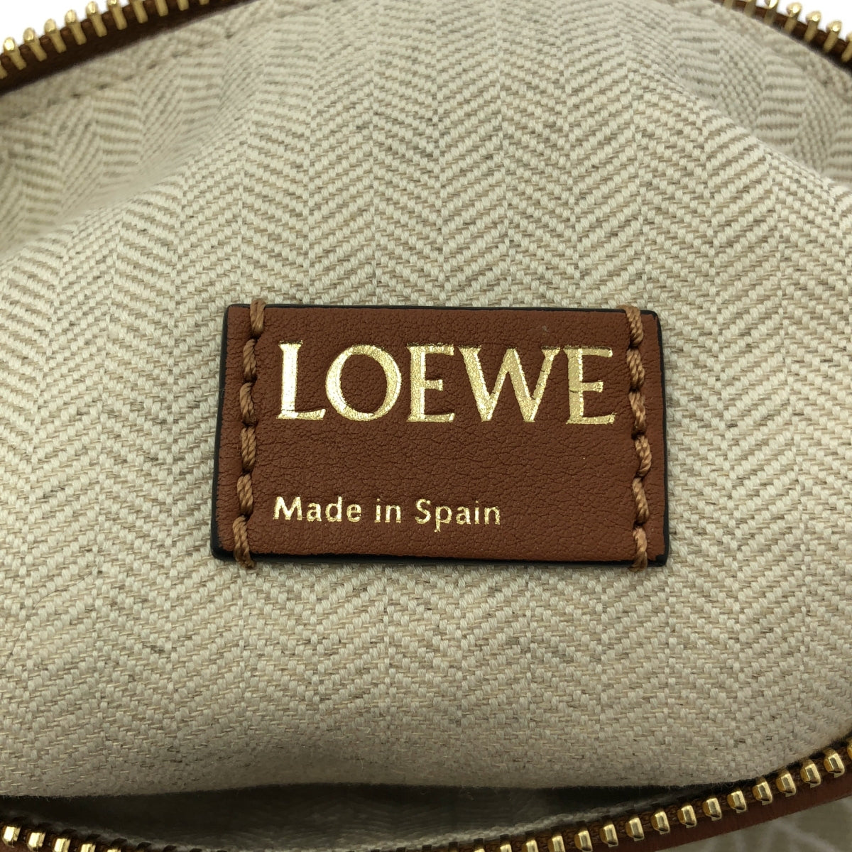 [全新品] LOEWE | CUBE 小號 Anagram 手提包 | 白色/棕色 | 女款