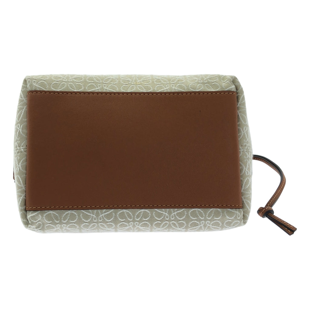 【新品】  LOEWE / ロエベ | CUBE キュービィ スモール アナグラム ハンドバッグ | ホワイト / ブラウン | レディース