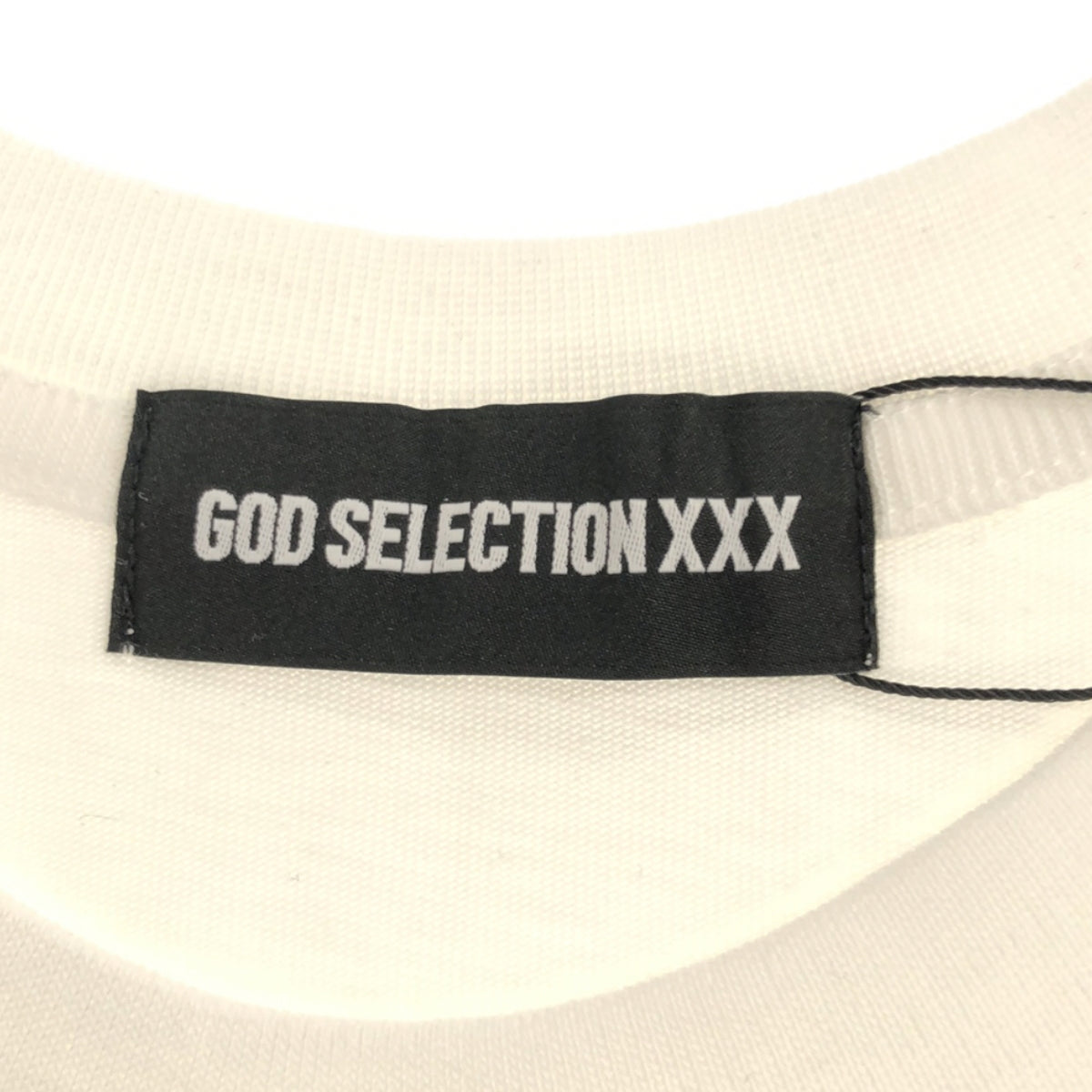 【신품】 GOD SELECTION XXX / 갓 셀렉션 | LONG SLEEVE T-SHIRT / 프린트 컷소우 | S | 화이트 | 남성