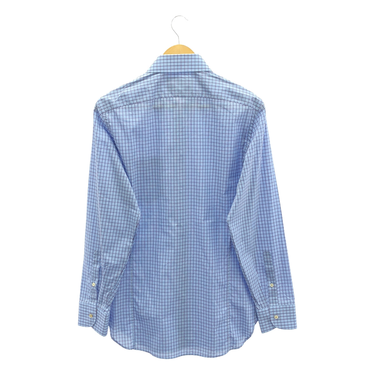 GUCCI | 2021AW | GG Embroidered Mini Check Shirt | 39/15.5 | Blue | Men's