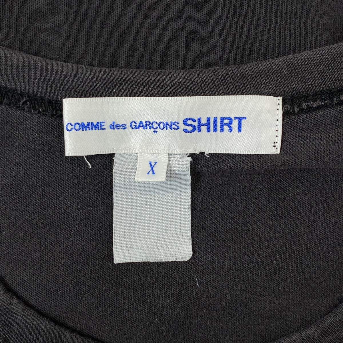COMME des GARCONS SHIRT / 콤데 갤슨 셔츠 | 원포인트 로고 티셔츠 컷소우 | X | 남성