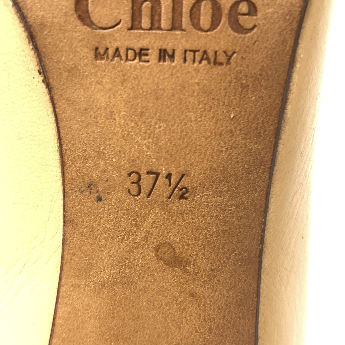 Chloe / クロエ | レザー バックルベルト ヒールパンプス | 37 1/2 | ベージュ | レディース