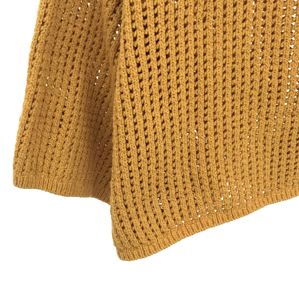 NOBLE / ノーブル | 2022SS | スカシ柄プルオーバー ニット | イエロー | レディース