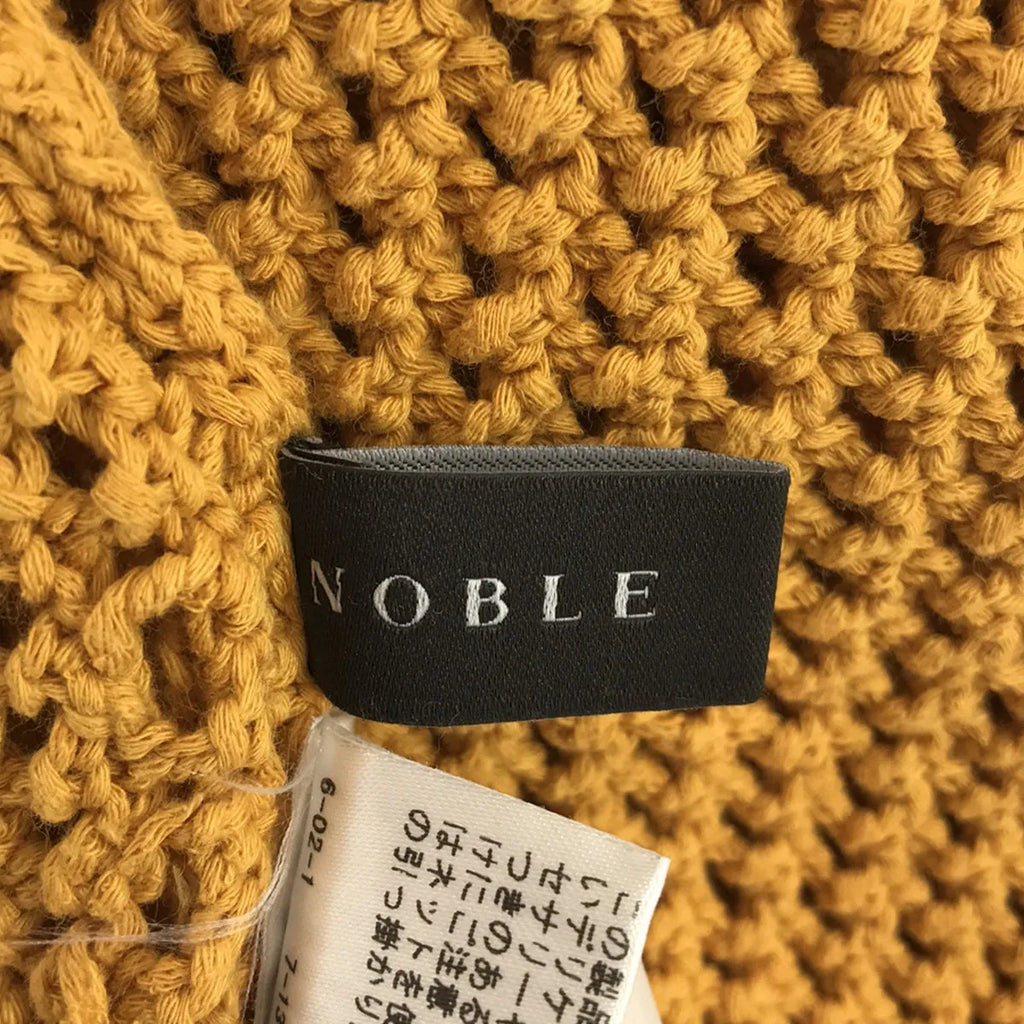 NOBLE / ノーブル | 2022SS | スカシ柄プルオーバー ニット | イエロー | レディース