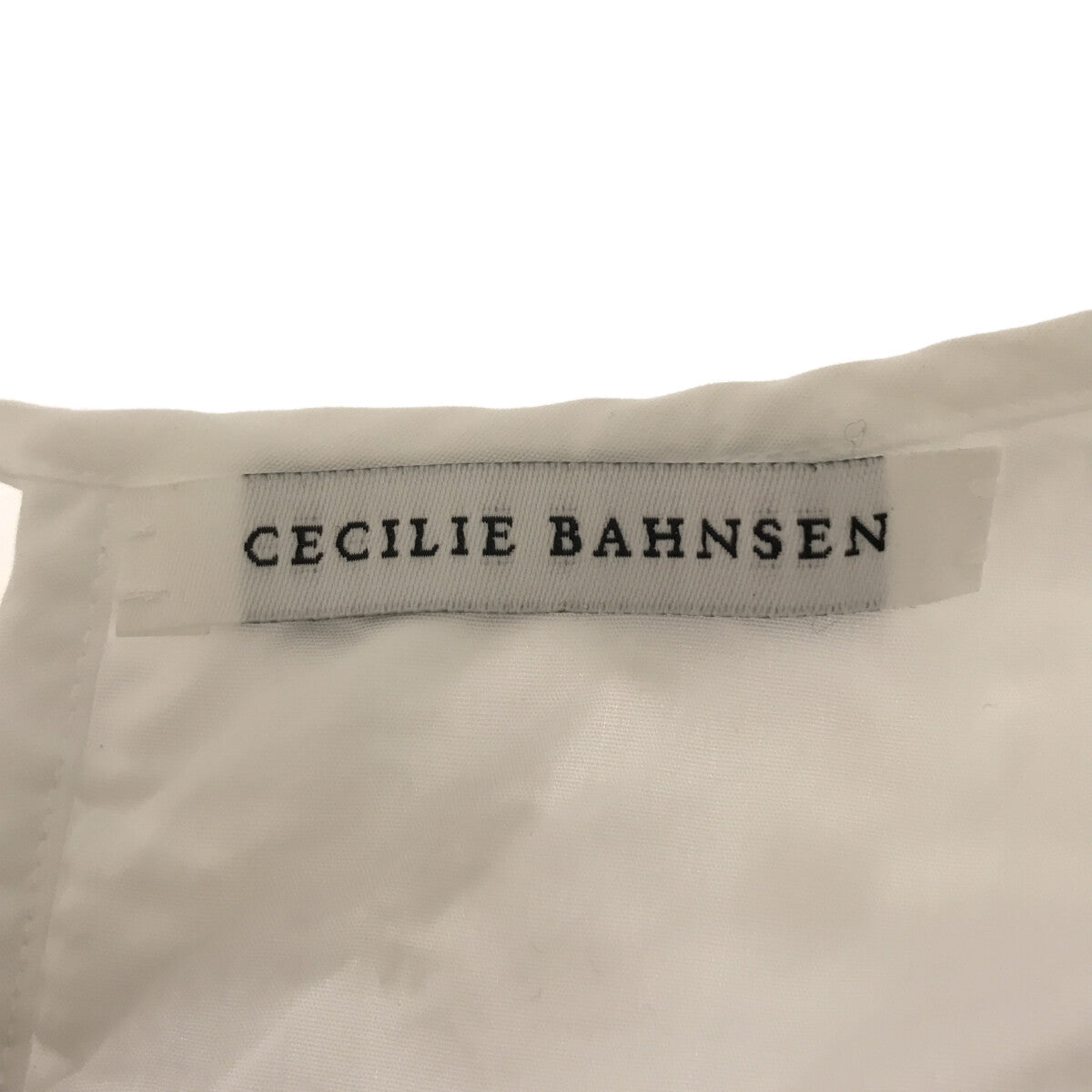 Cecilie Bahnsen | Cotton lace back ribbon gathered tiered dress | UK10 | White | Women's