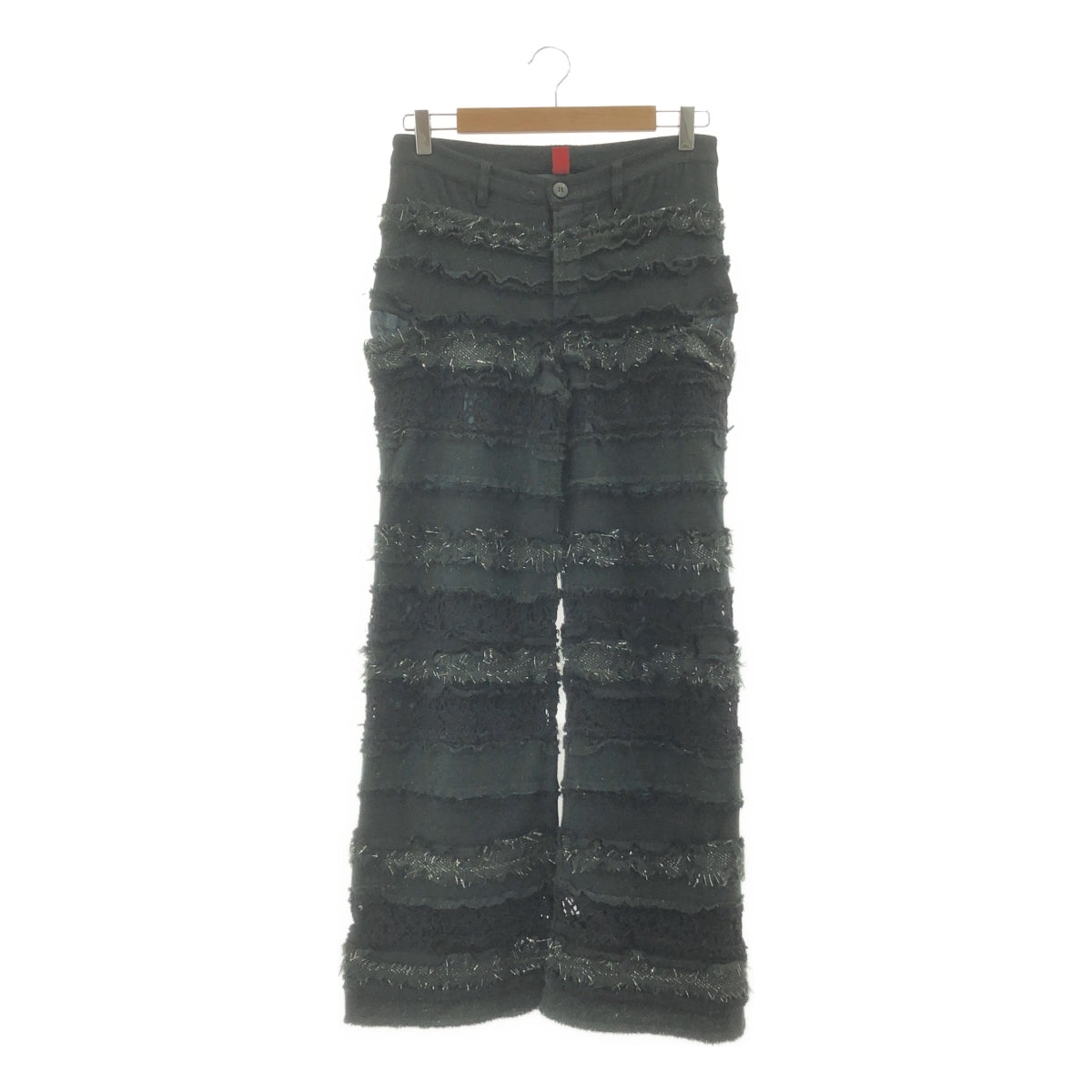 HaaT ISSEY MIYAKE | 羊毛蕾絲直筒褲 | 尺寸 2 | 深綠色 | 女款