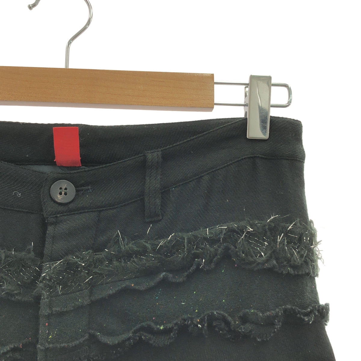 HaaT ISSEY MIYAKE | 羊毛蕾絲直筒褲 | 尺寸 2 | 深綠色 | 女款