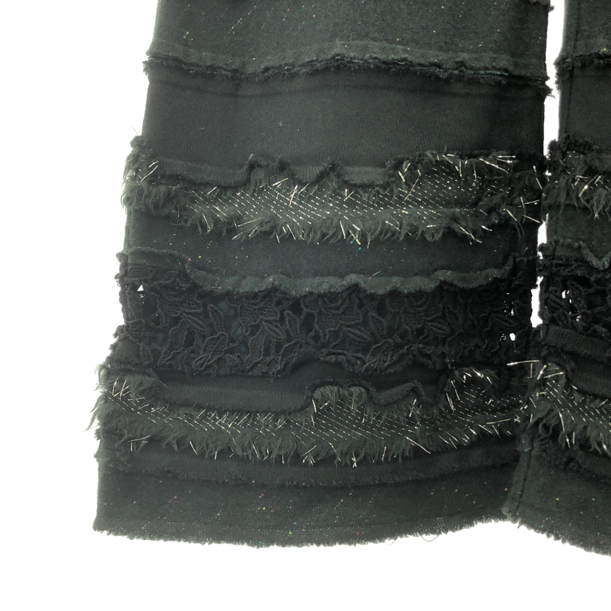 HaaT ISSEY MIYAKE | 羊毛蕾絲直筒褲 | 尺寸 2 | 深綠色 | 女款