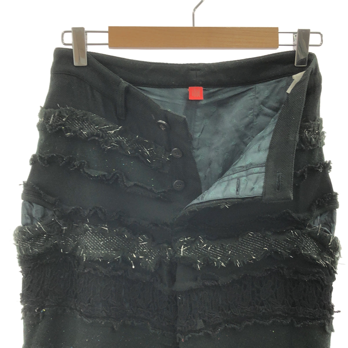 HaaT ISSEY MIYAKE | 羊毛蕾絲直筒褲 | 尺寸 2 | 深綠色 | 女款