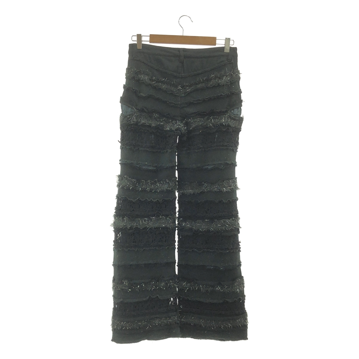 HaaT ISSEY MIYAKE | 羊毛蕾絲直筒褲 | 尺寸 2 | 深綠色 | 女款