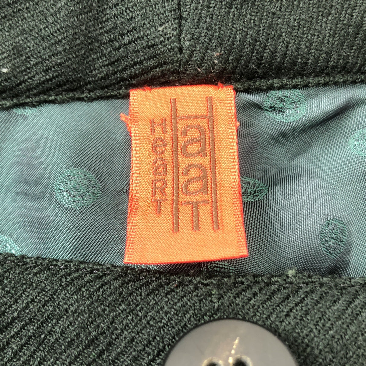 HaaT ISSEY MIYAKE / ハートイッセイミヤケ | ウール 異素材 レース ストレートパンツ | 2 | ダークグリーン | レディース