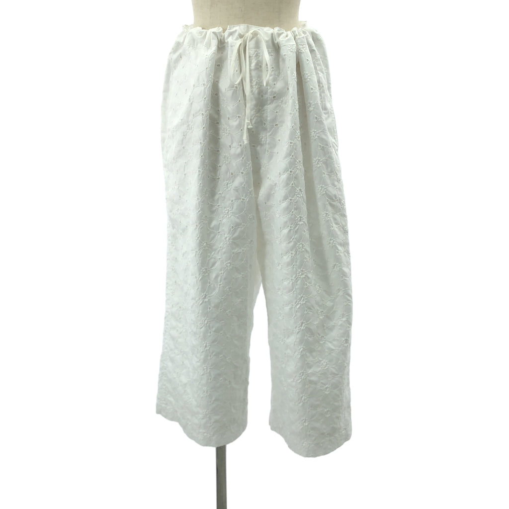 【美品】  tricot COMME des GARCONS / トリココムデギャルソン | 2020SS | コットン ワイド イージーパンツ | M | ホワイト | レディース