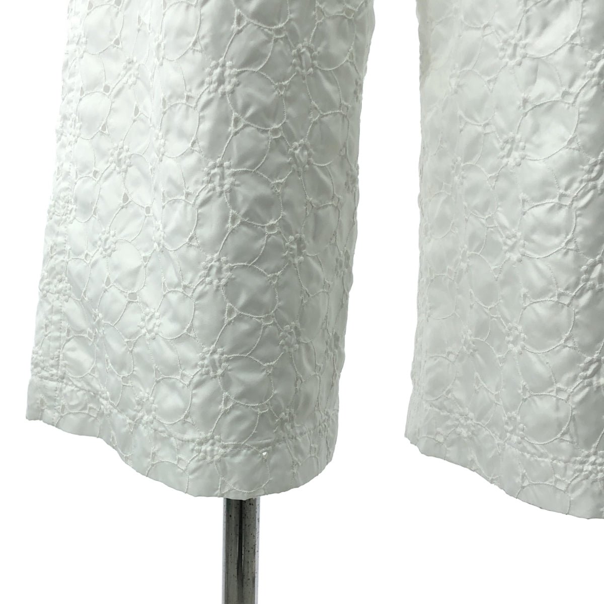 [狀況極佳] tricot COMME des GARÇONS | 2020 春夏 | 棉質寬腿休閒褲 | M碼 | 白色 | 女款