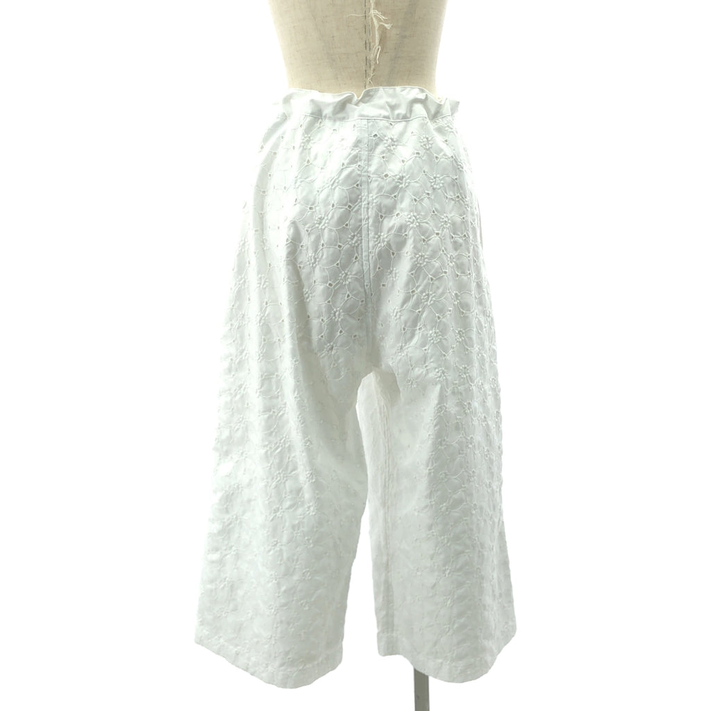【美品】  tricot COMME des GARCONS / トリココムデギャルソン | 2020SS | コットン ワイド イージーパンツ | M | ホワイト | レディース