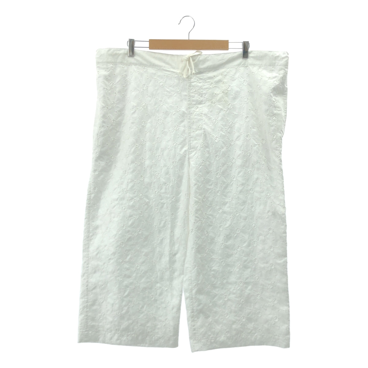 [狀況極佳] tricot COMME des GARÇONS | 2020 春夏 | 棉質寬腿休閒褲 | M碼 | 白色 | 女款