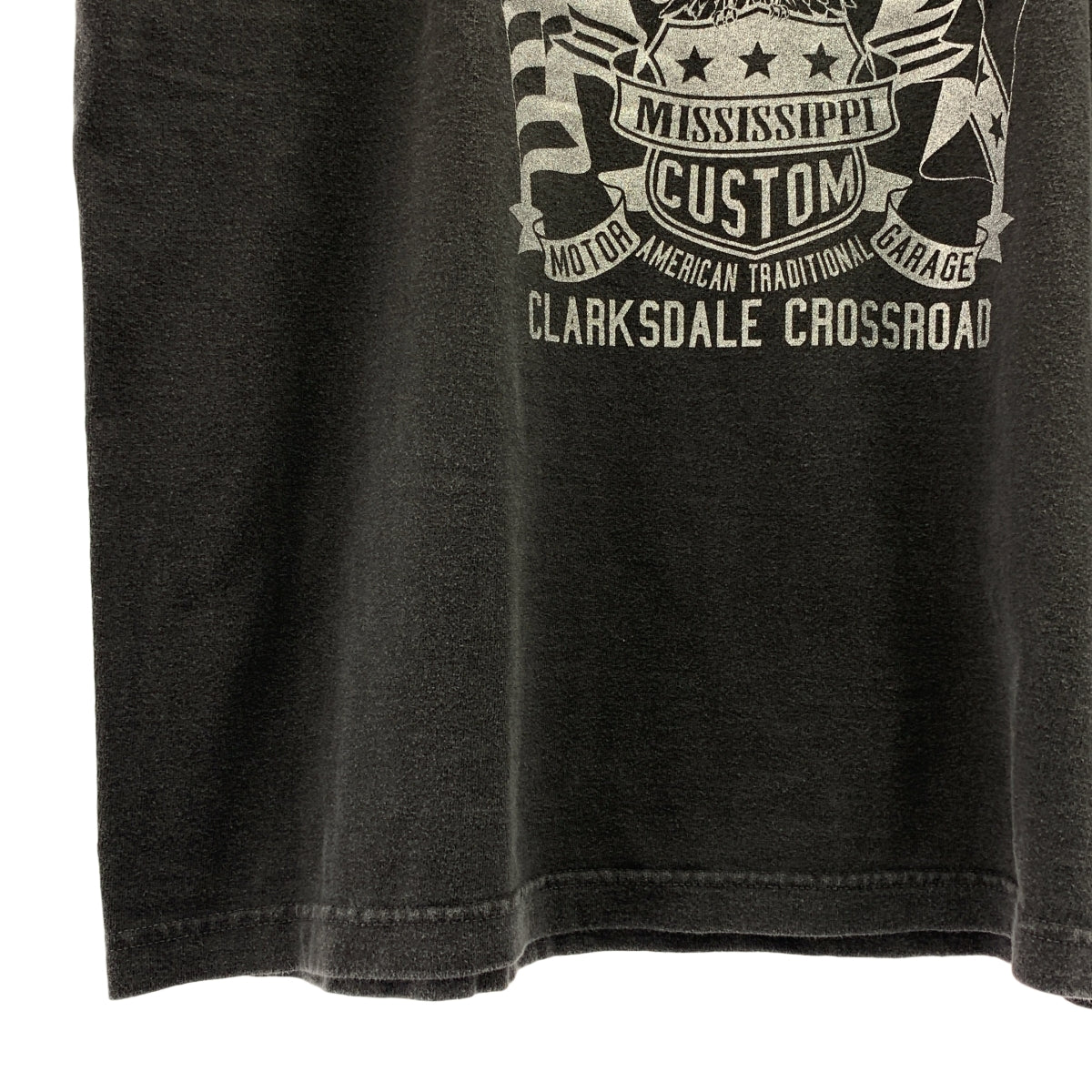 GOOD ROCK SPEED / グッドロックスピード | EAGLE ピグメント加工 グリッタープリント Tシャツ | F | グレー | レディース