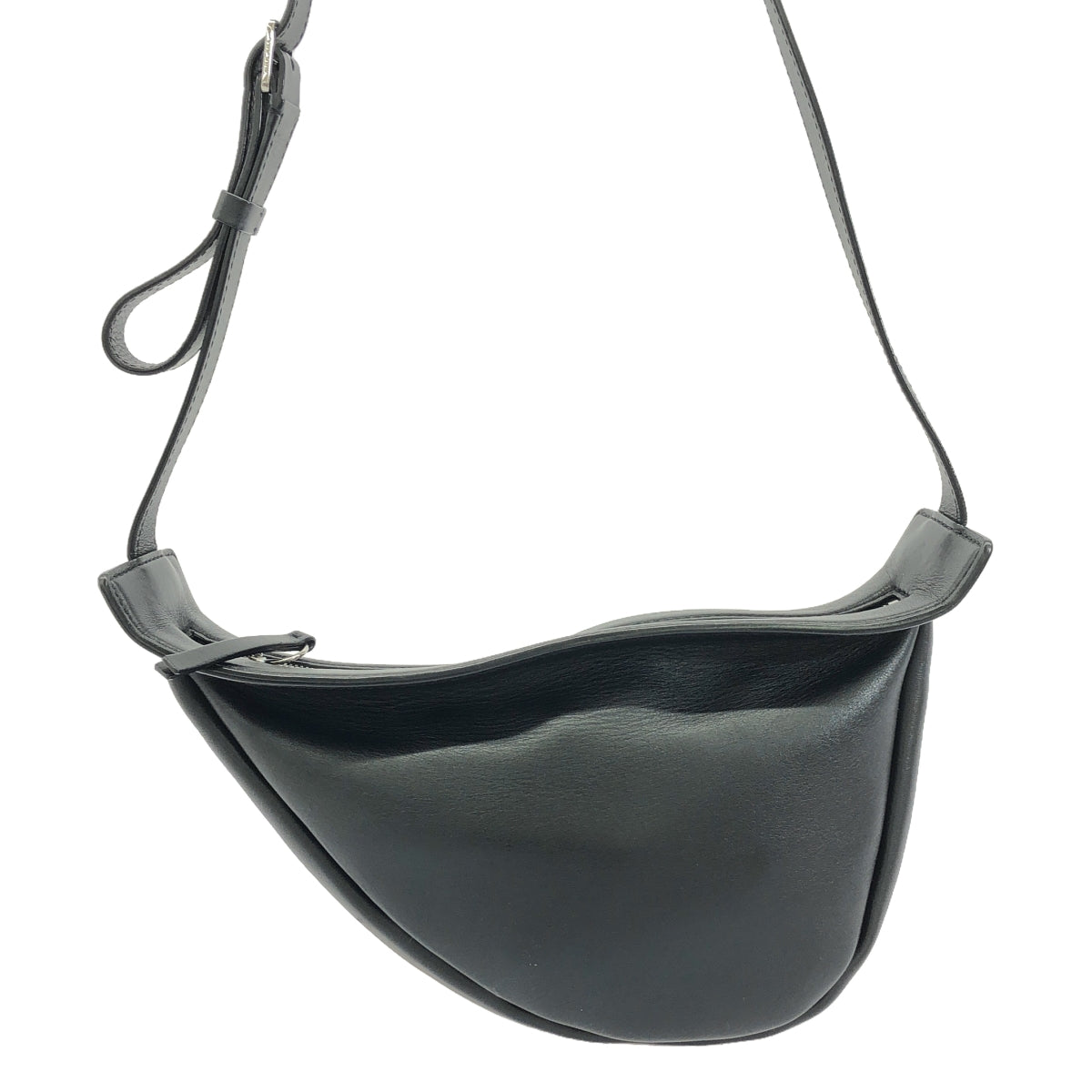 THE ROW | SLOUCHY BANANA SMALL Leather Banana Shoulder Bag | Black | Women's