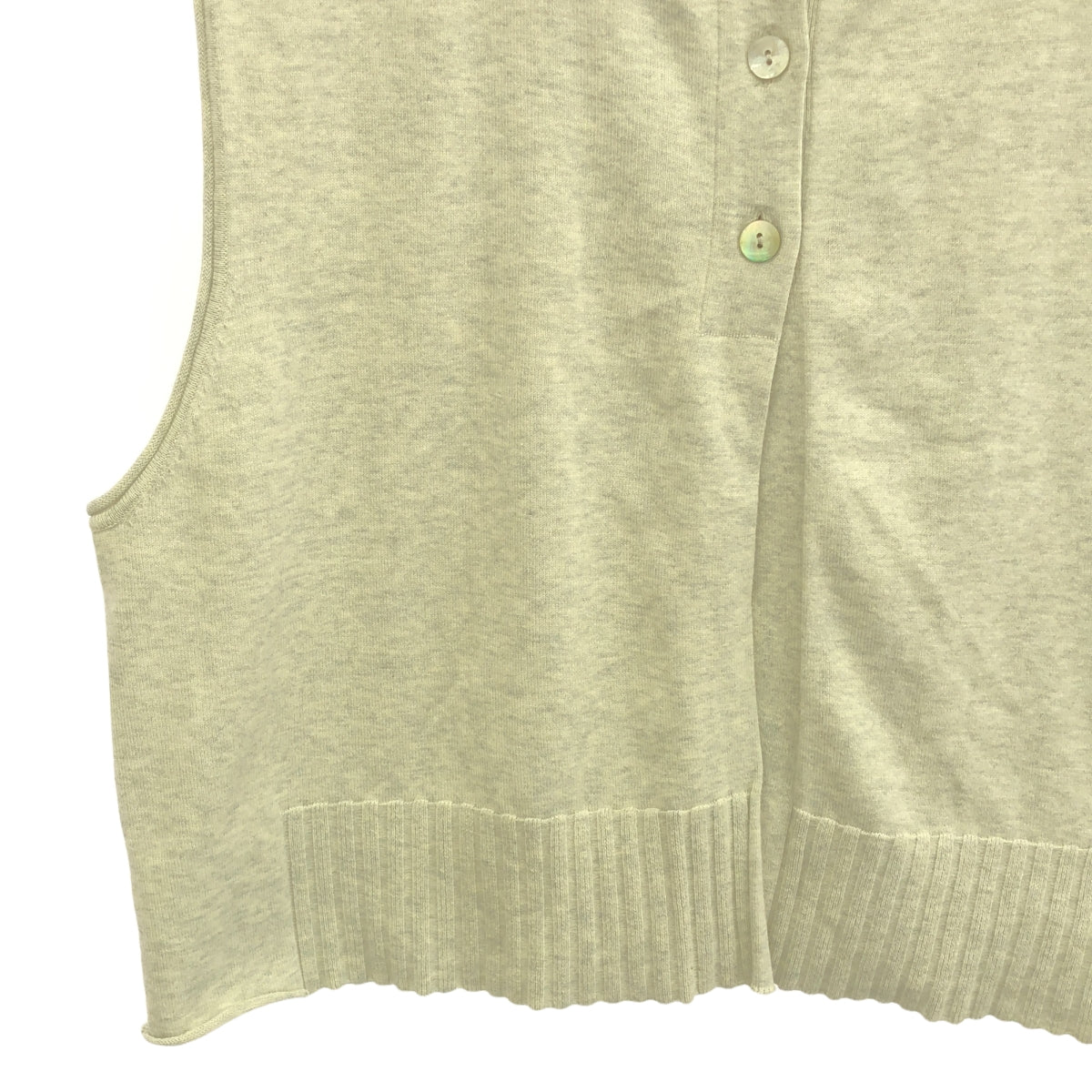 [狀況良好] tumugu |棉質隨機羅紋針織兩用背心 | F |灰色 |女性的