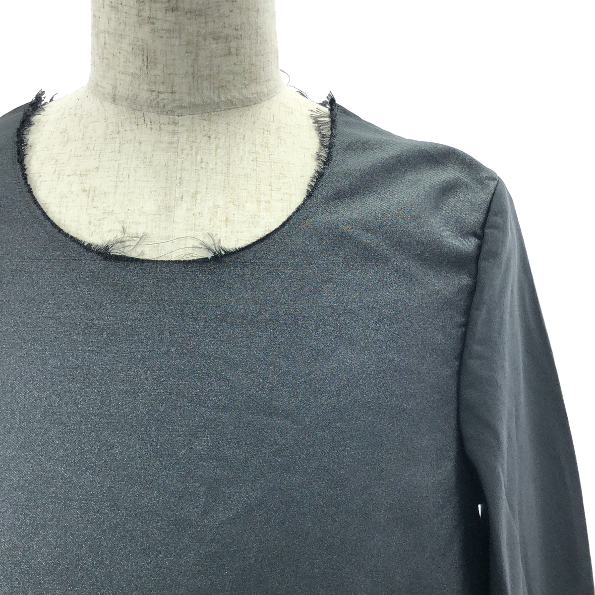 【美品】  COMME des GARCONS HOMME PLUS / コムデギャルソンオムプリュス | 2019AW | ポリエステル縮絨 断ち切り プルオーバー ロングジャケット ワンピース | S | ブラック | メンズ