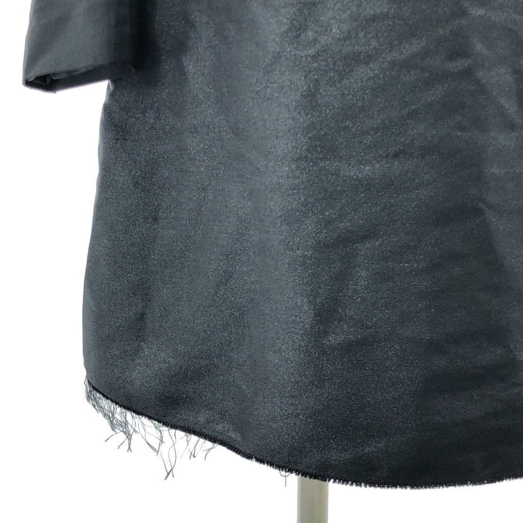 【美品】  COMME des GARCONS HOMME PLUS / コムデギャルソンオムプリュス | 2019AW | ポリエステル縮絨 断ち切り プルオーバー ロングジャケット ワンピース | S | ブラック | メンズ