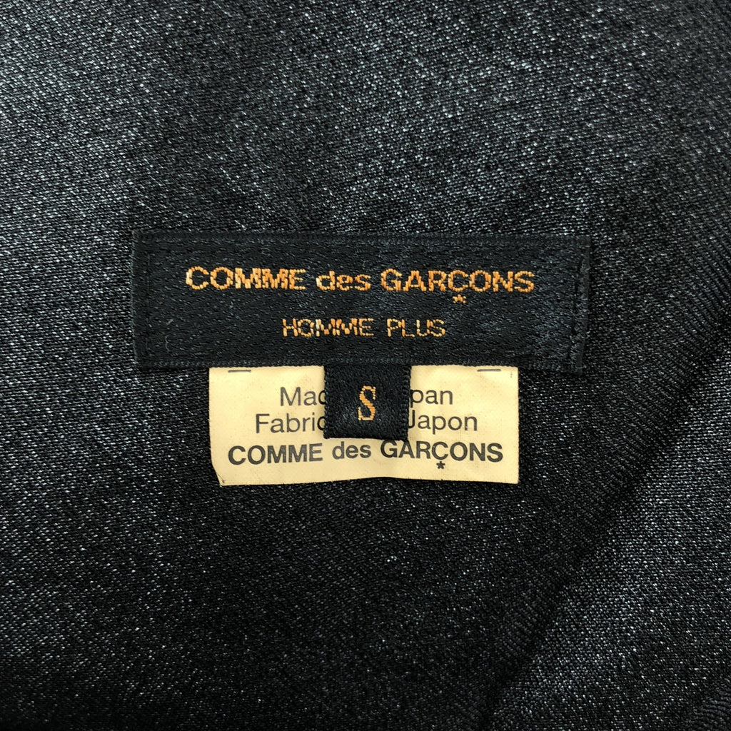 【美品】  COMME des GARCONS HOMME PLUS / コムデギャルソンオムプリュス | 2019AW | ポリエステル縮絨 断ち切り プルオーバー ロングジャケット ワンピース | S | ブラック | メンズ