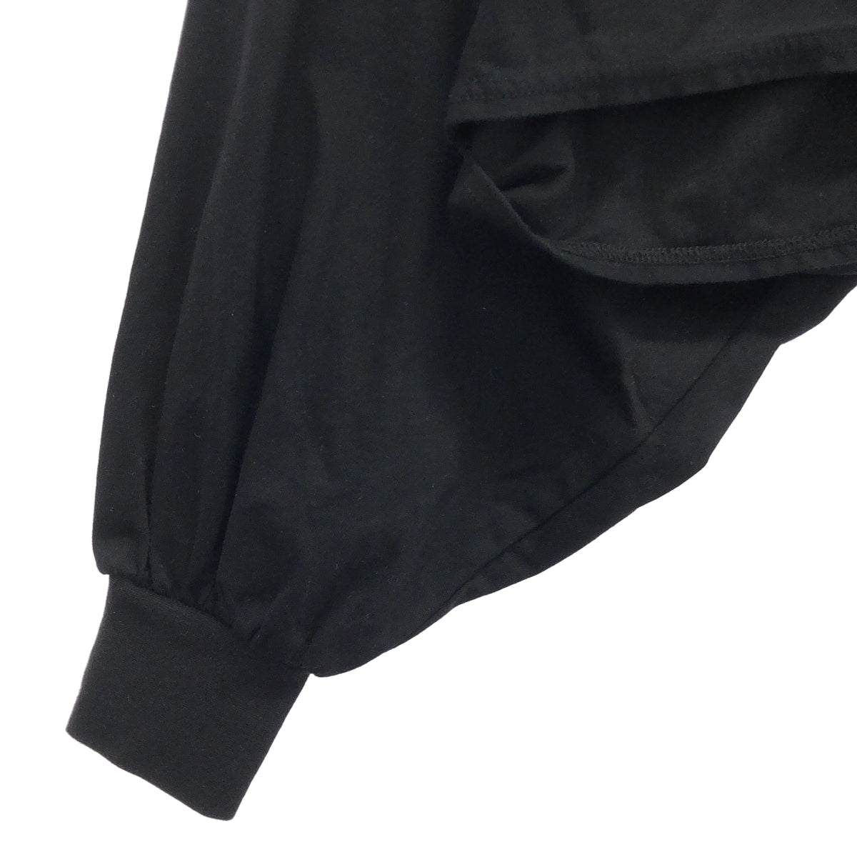 HYKE / 하이크 | 코튼 크롭 와이드 티셔츠 | 1 | 블랙 | 여성