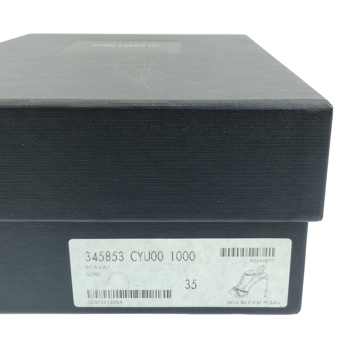 SAINT LAURENT PARIS / サンローランパリ | パール チェーン ストラップ ハイヒール サンダル | 35 | ブラック | レディース