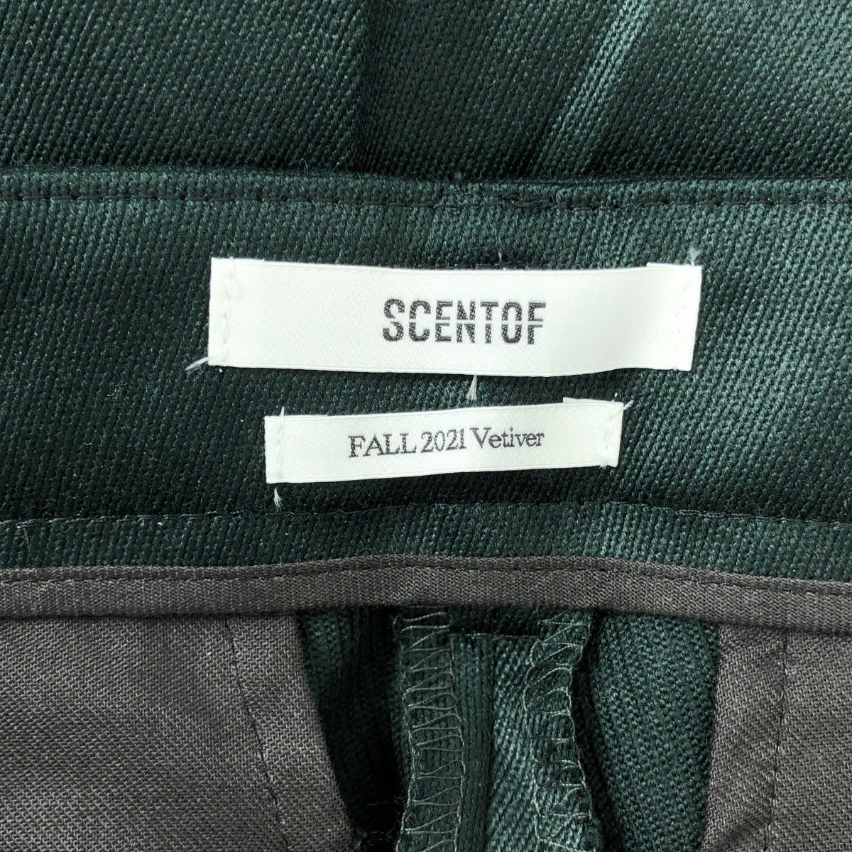 【美品】  AP STUDIO / エーピーストゥディオ | 2021AW | SCENTOF / センタープレス ブーツカット フレアパンツ | 36 | ダークグリーン | レディース