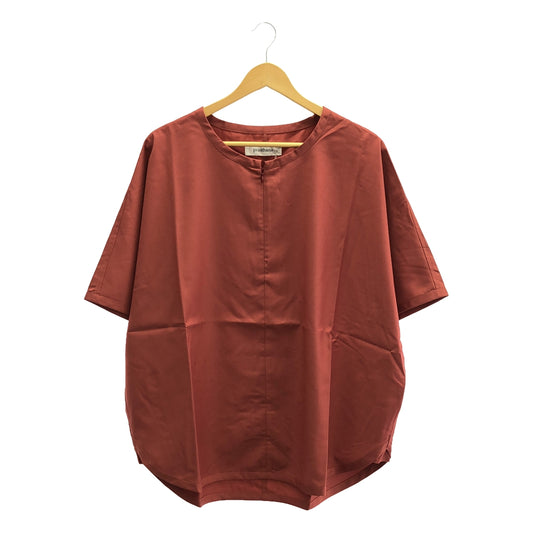 [New] prasthana / Prasthana | Slick shirt | Short sleeve shirt | M | Burgundy | Men's