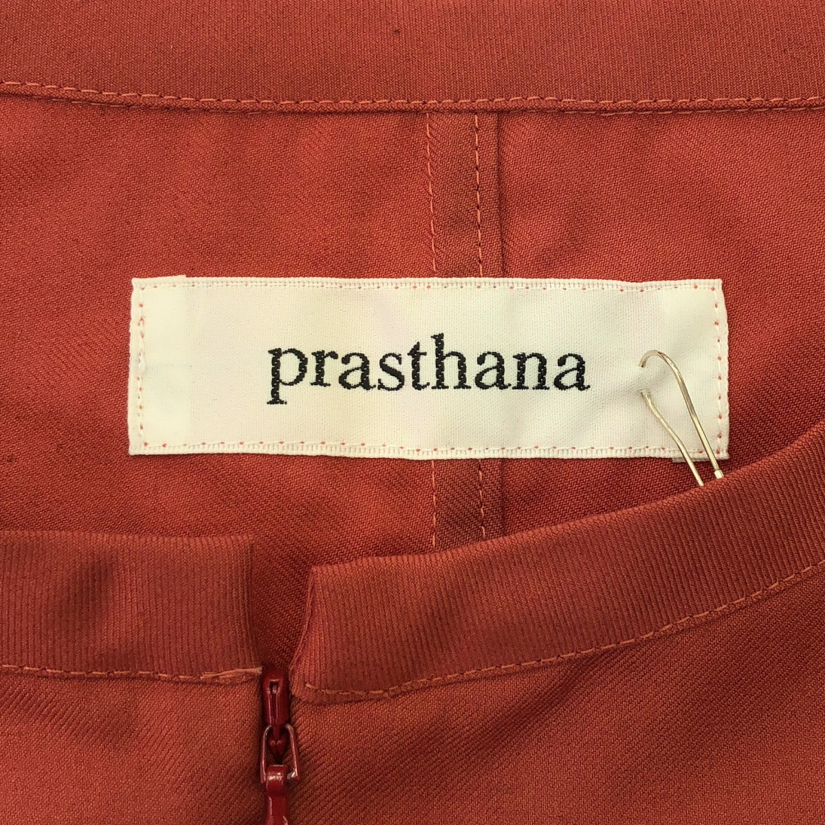 【신품】 prasthana / 프라스타나 | slick shirt 반팔 셔츠 | M | 버건디 | 남성