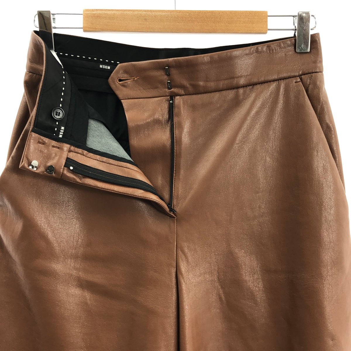 [狀況極佳] MSGM 寬腿短褲 | 40碼 | 棕色 | 女款