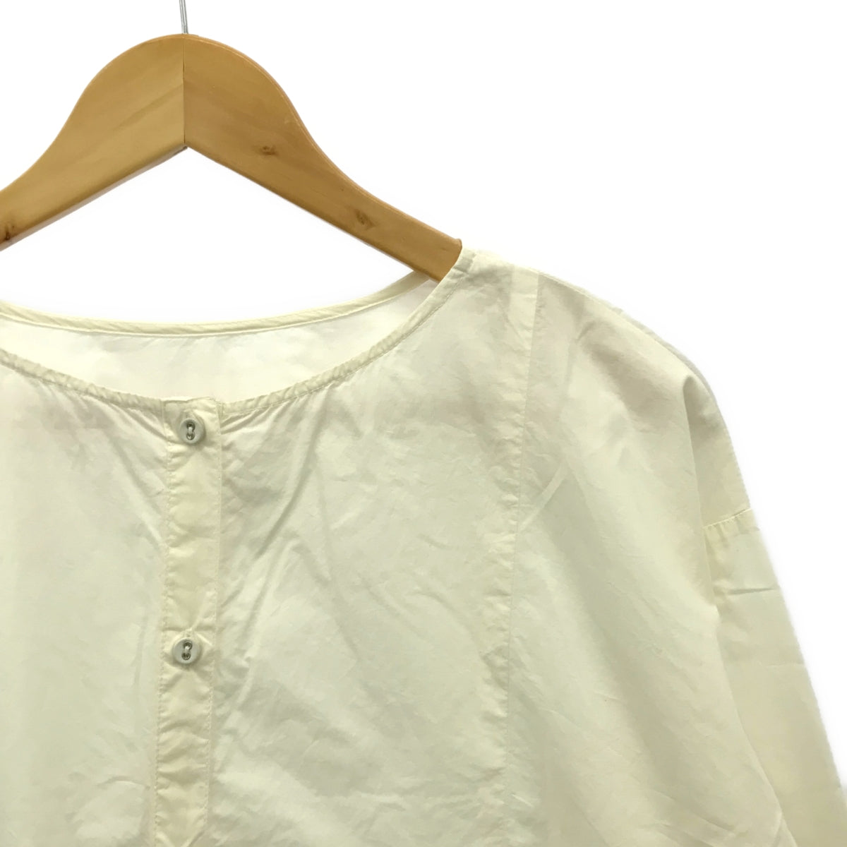 kagure | Cotton Gathered 2WAY Blouse | F | White | Women's