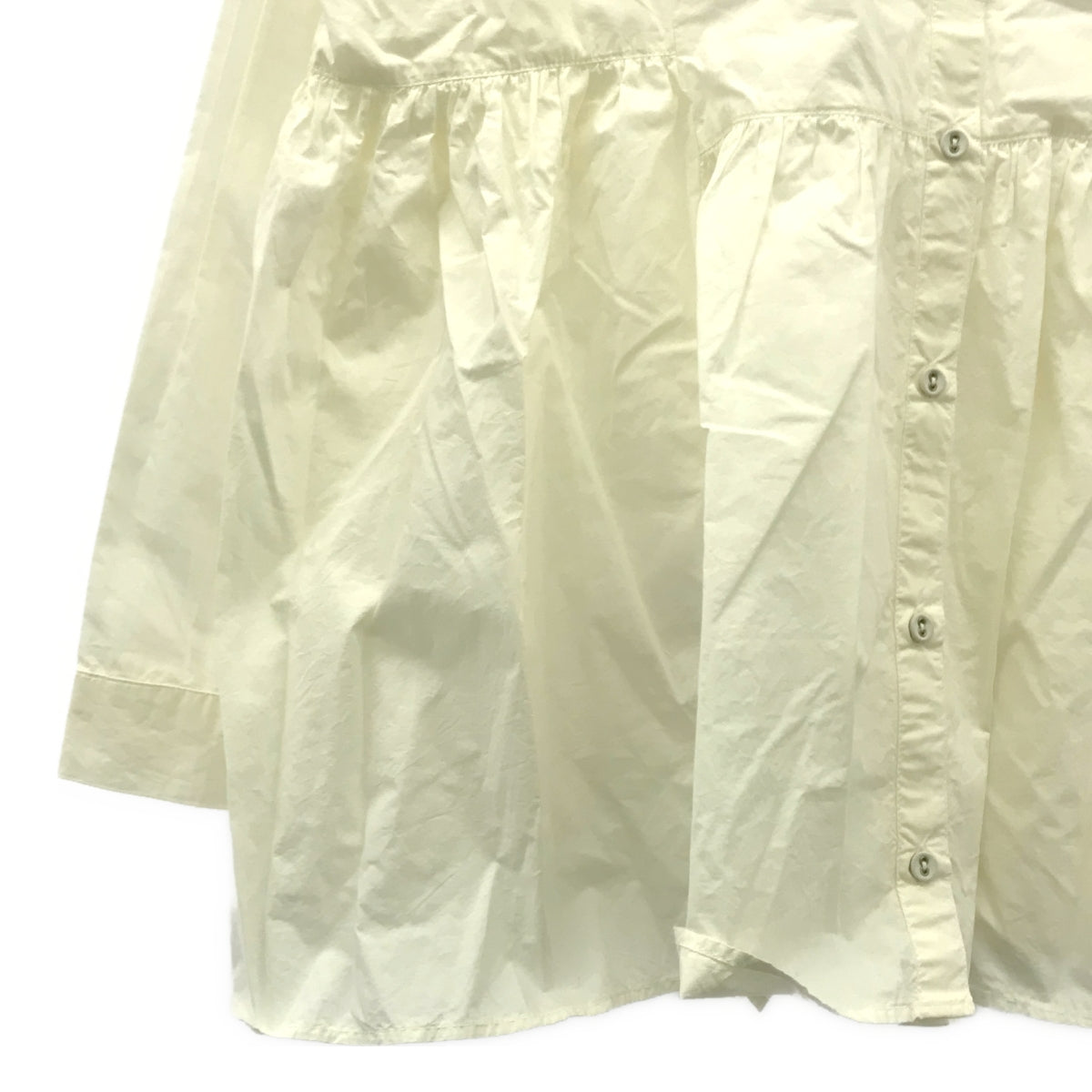 kagure | Cotton Gathered 2WAY Blouse | F | White | Women's