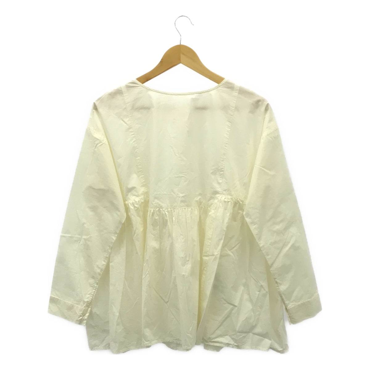 kagure | Cotton Gathered 2WAY Blouse | F | White | Women's