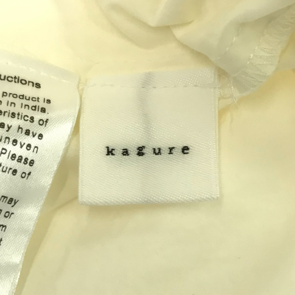 kagure | Cotton Gathered 2WAY Blouse | F | White | Women's