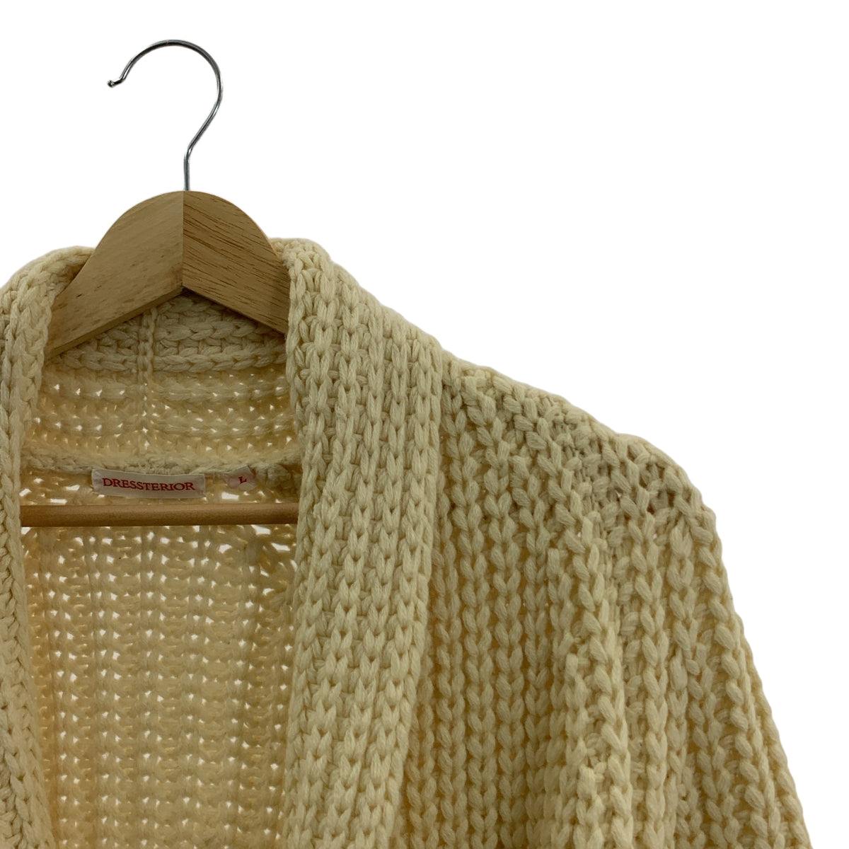 DRESSTERIOR / ドレステリア | ベルテッド ショールカラー ニット カーディガン コーディガン | L | アイボリー | メンズ