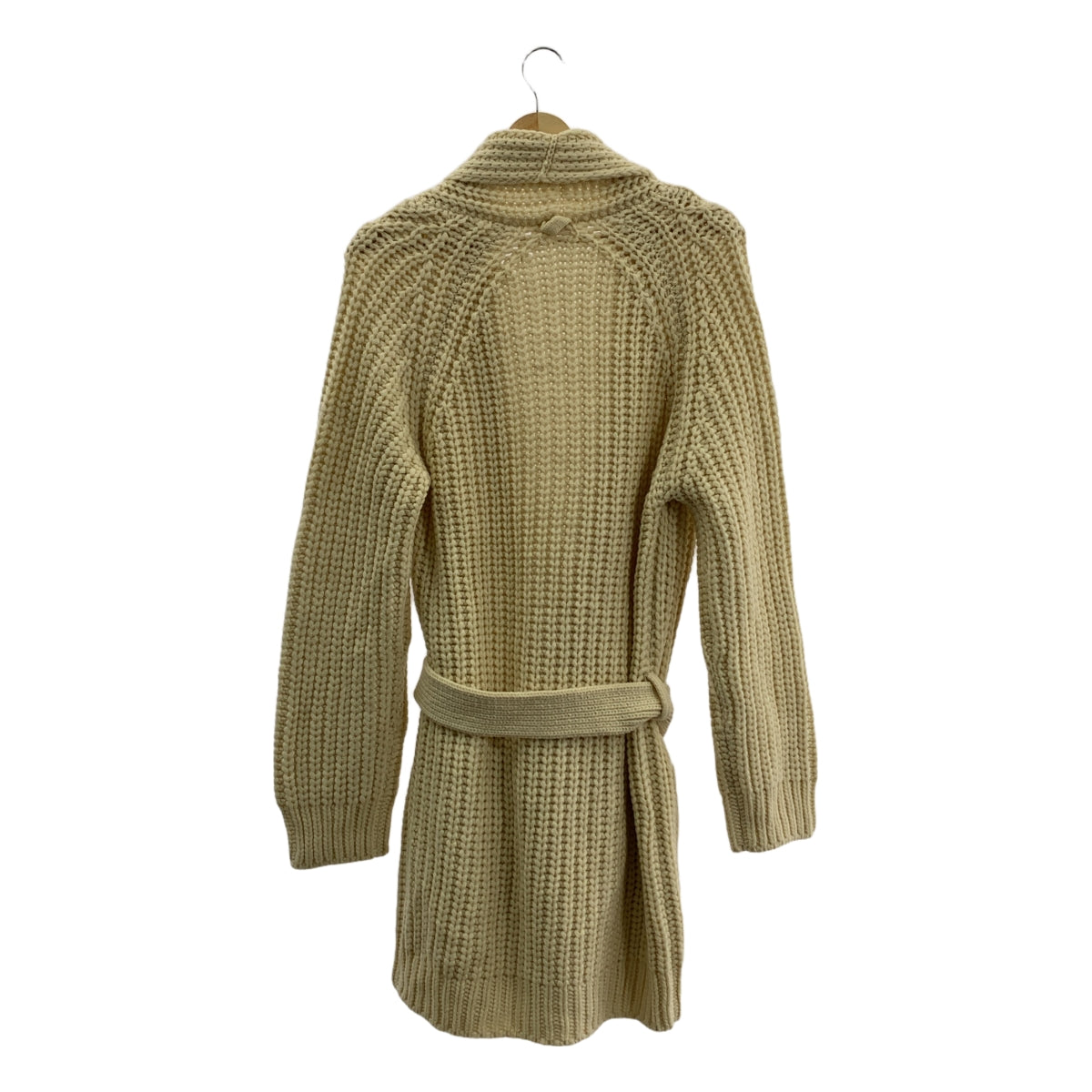 DRESSTERIOR / ドレステリア | ベルテッド ショールカラー ニット カーディガン コーディガン | L | アイボリー | メンズ