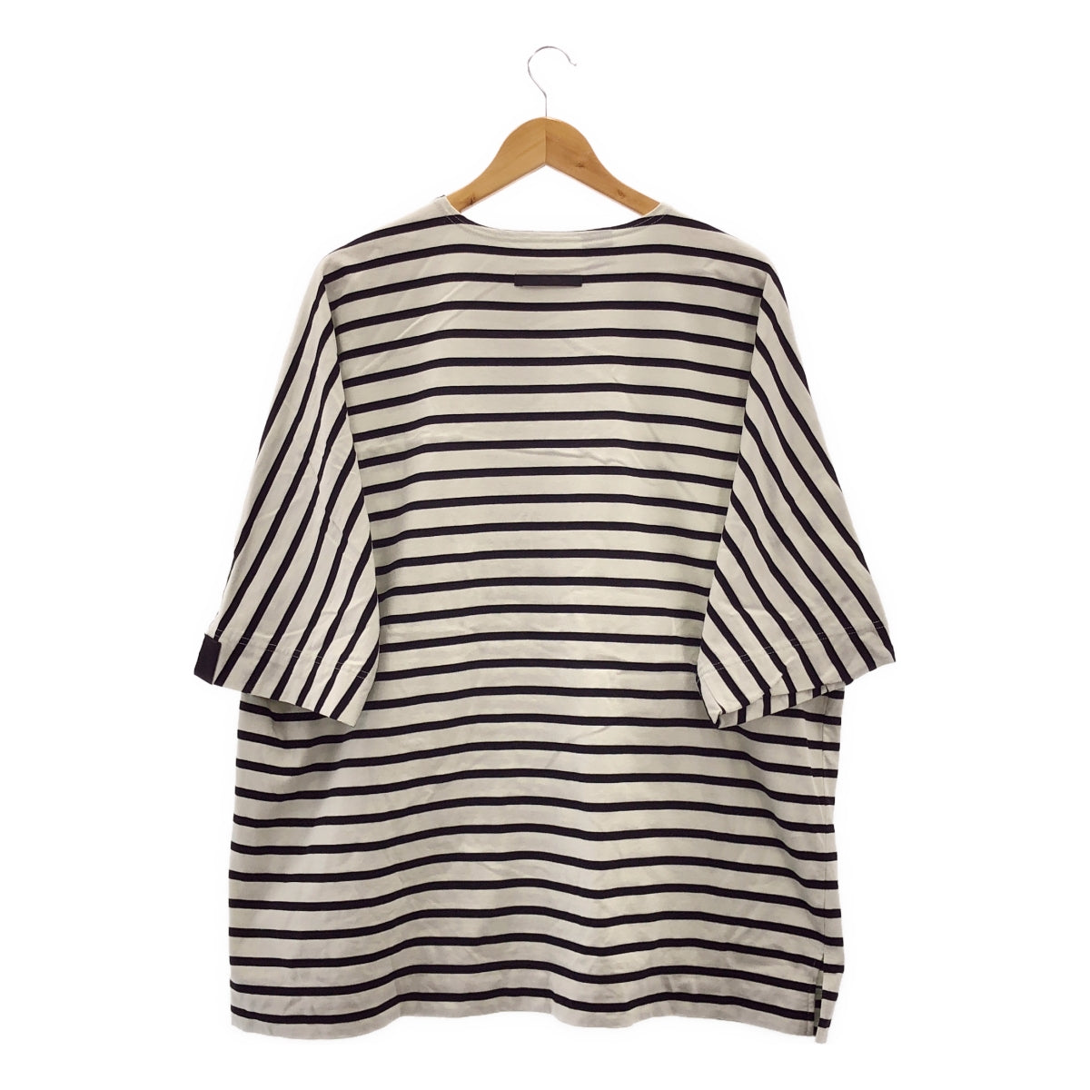N.HOOLYWOOD / エヌハリウッド | COMPILE BORDER / ボーダー オーバーシルエット スリット Tシャツ カットソー | 38 | メンズ