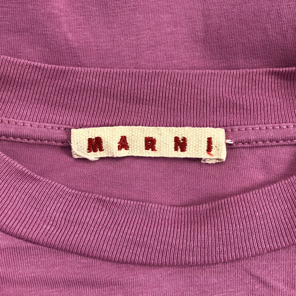 MARNI / マルニ | 2022SS | ロゴプリント 長袖 コットン カットソー | 38 | ピンク | レディース