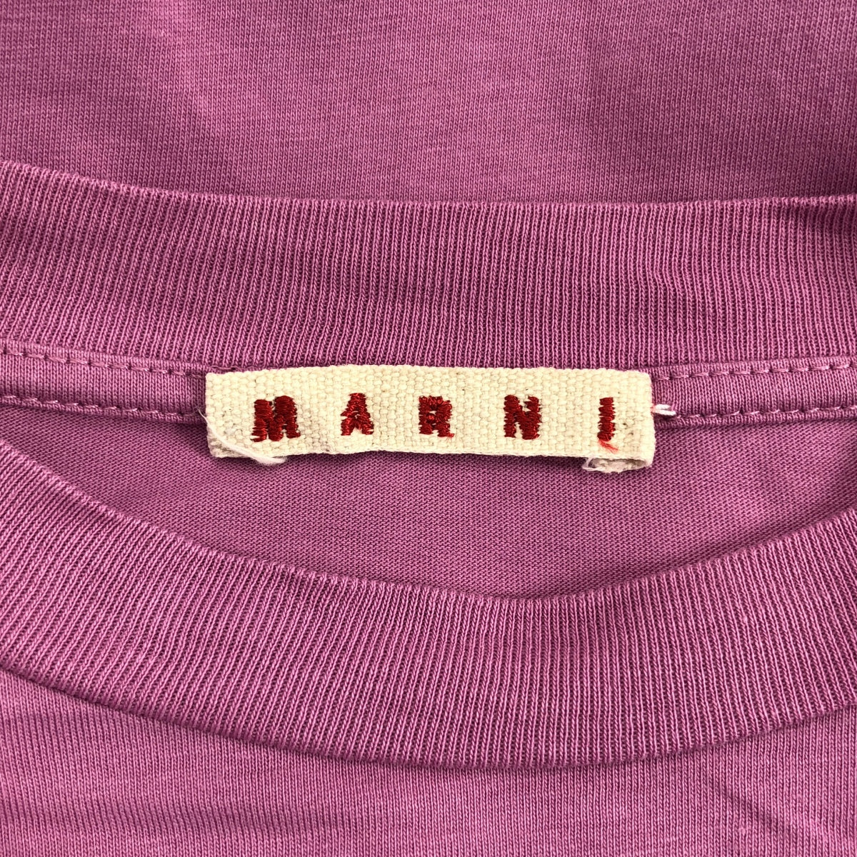 MARNI / マルニ | 2022SS | ロゴプリント 長袖 コットン カットソー | 38 | ピンク | レディース