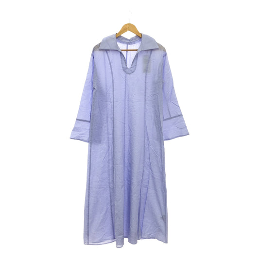 [Good Condition] EMMEL REFINES | Cotton Long Shirt Dress | M | LILAC | Women's