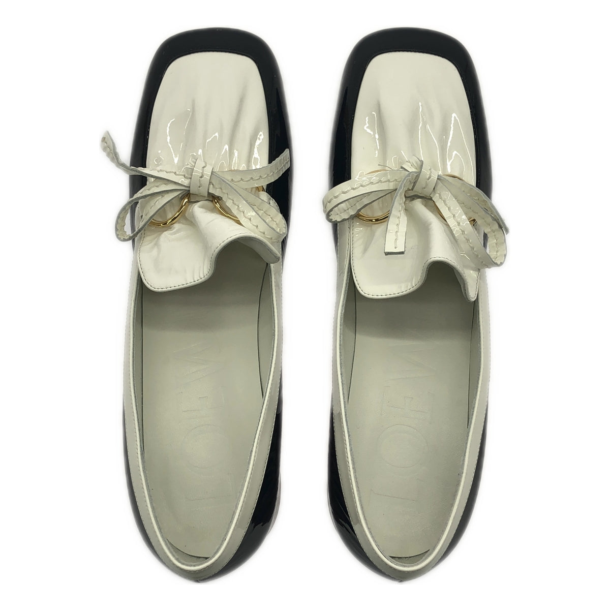 [New] LOEWE | Two-tone color scheme loafers 50 | 38 | White/Black | Women's