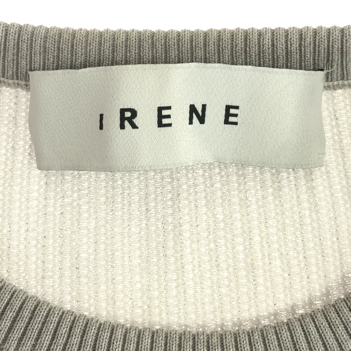 IRENE | Back belt, side slit, sleeveless ribbed knit | 36 | Gray | Women's