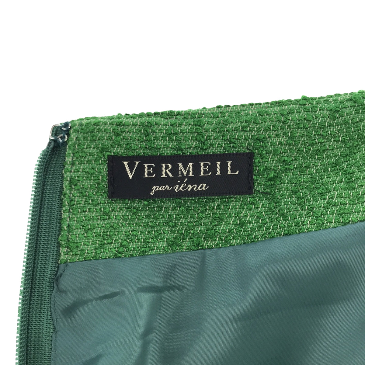 VERMEIL par iena / ヴェルメイユパーイエナ | 2022AW | ツイードセミフレアスカート | 36 | グリーン | レディース